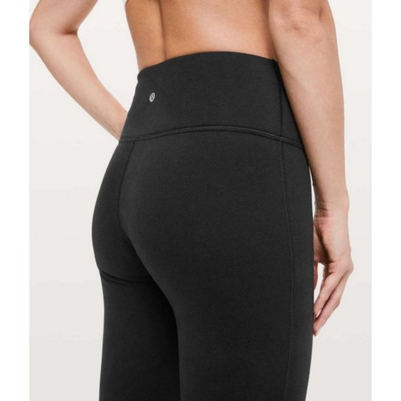 Lululemon Wunder Lounge Pant 30" Black Size 12 Cotton Fleece - Picture 2 of 12